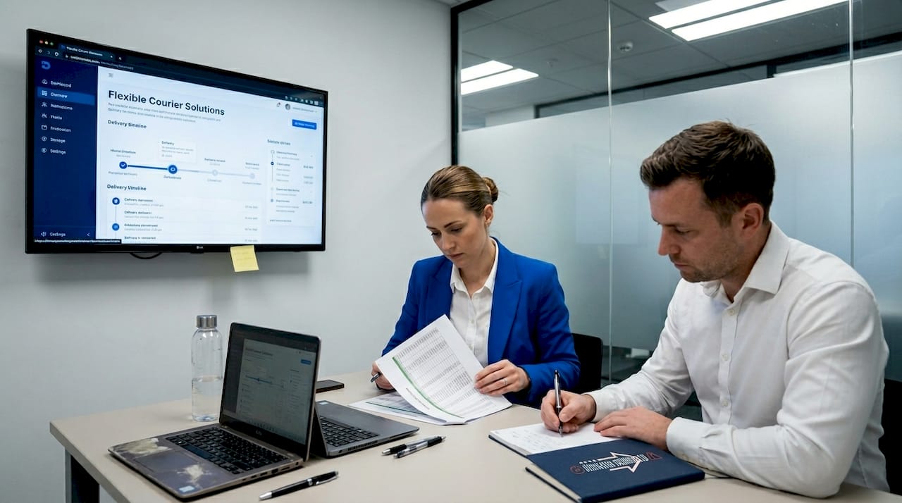 Team discusses courier flexibility planning