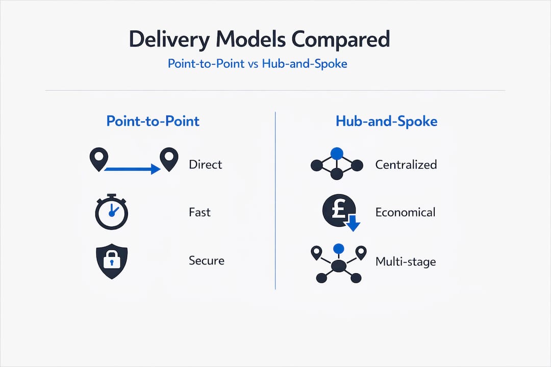 Infographic comparing two delivery models