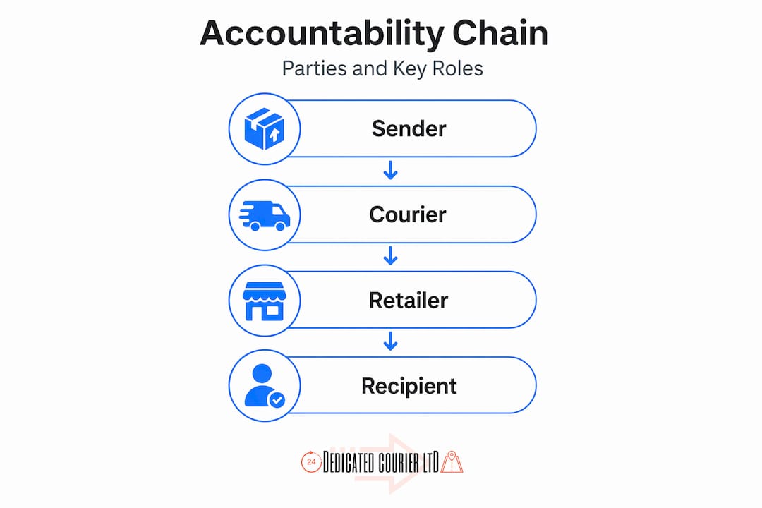 Hierarchy infographic of delivery accountability parties