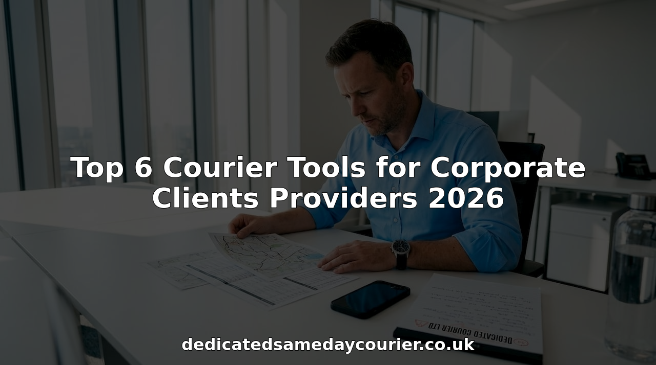 Logistics manager reviewing courier delivery plans in office