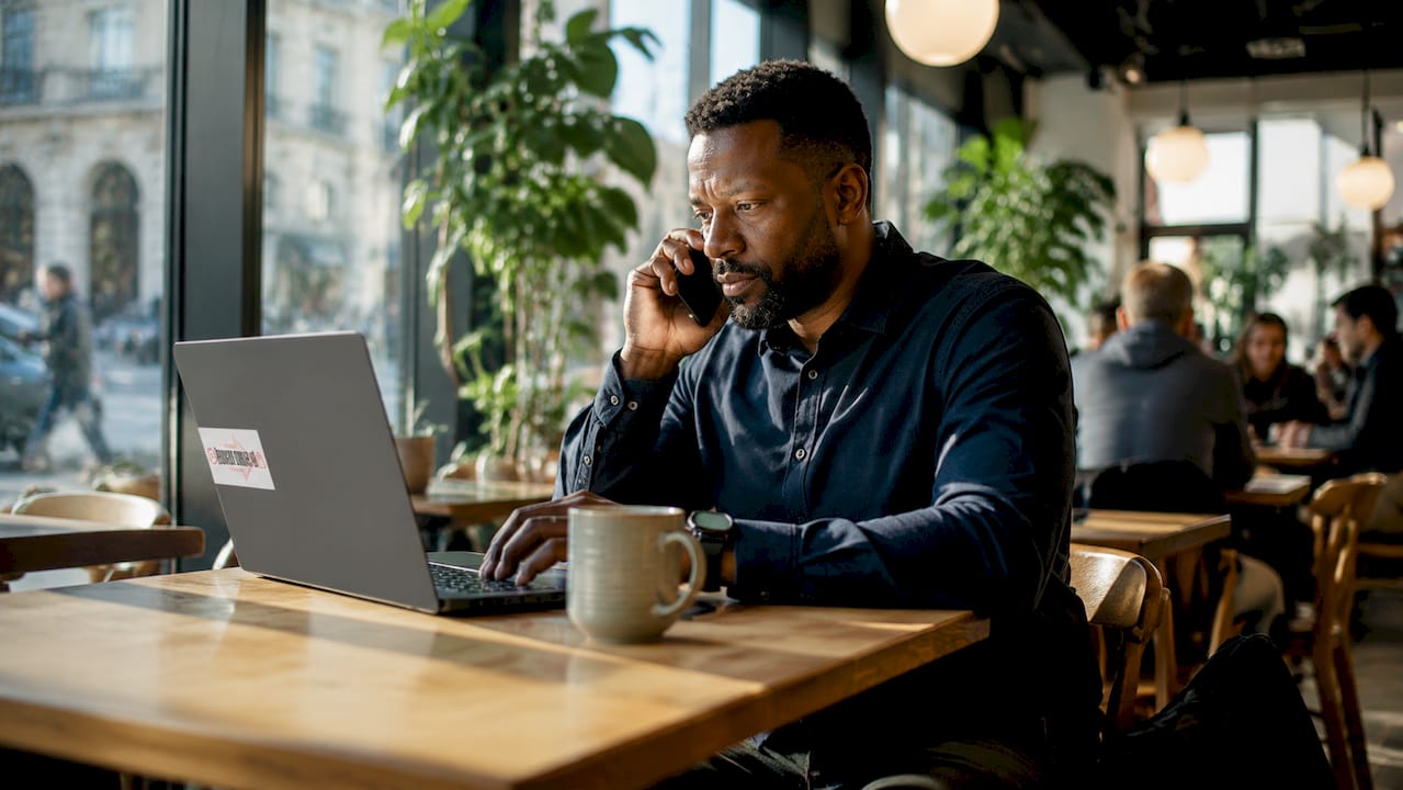 Logistics coordinator managing urgent shipment calls