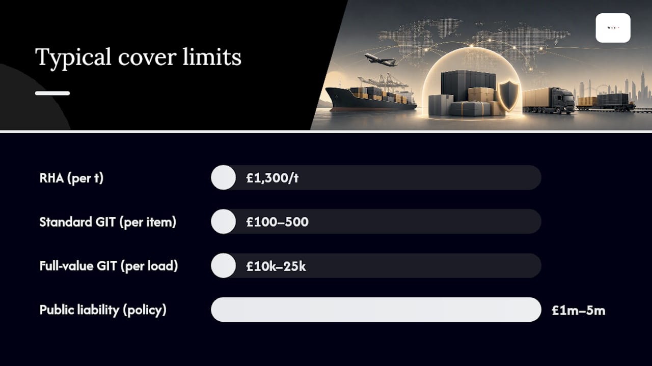 Comparison of carrier liability and goods-in-transit insurance types