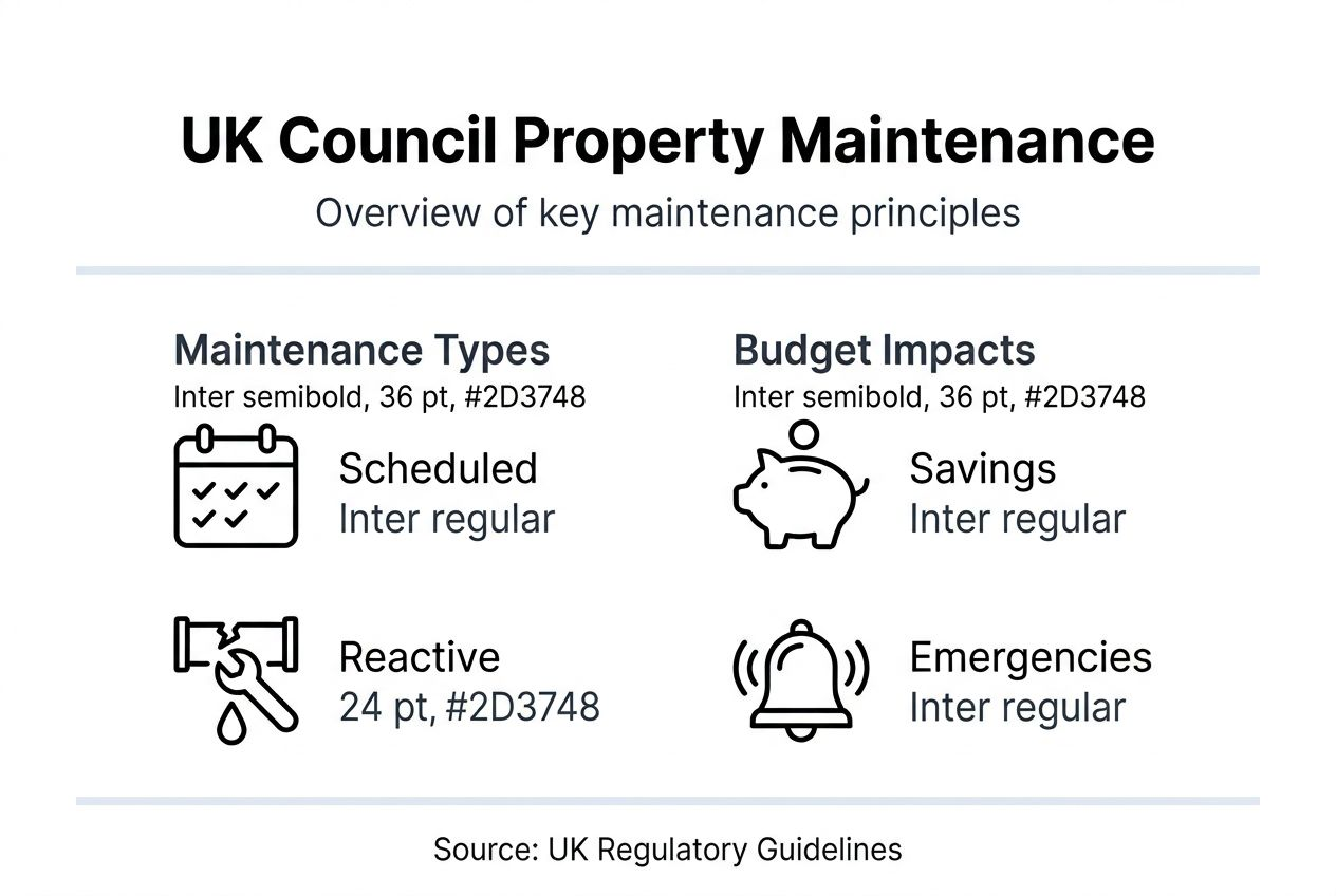Infographic shows maintenance types and budget impacts