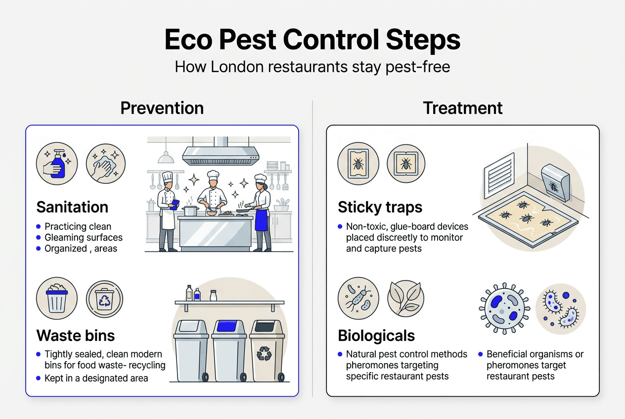 Infographic outlining eco pest control methods