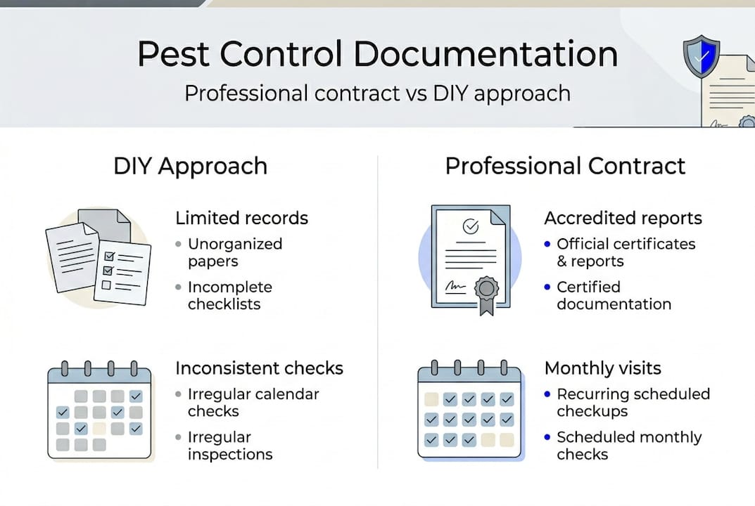 Infographic comparing pest control documentation approaches