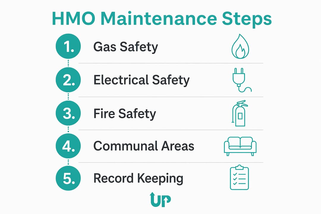 Infographic illustrating HMO compliance steps