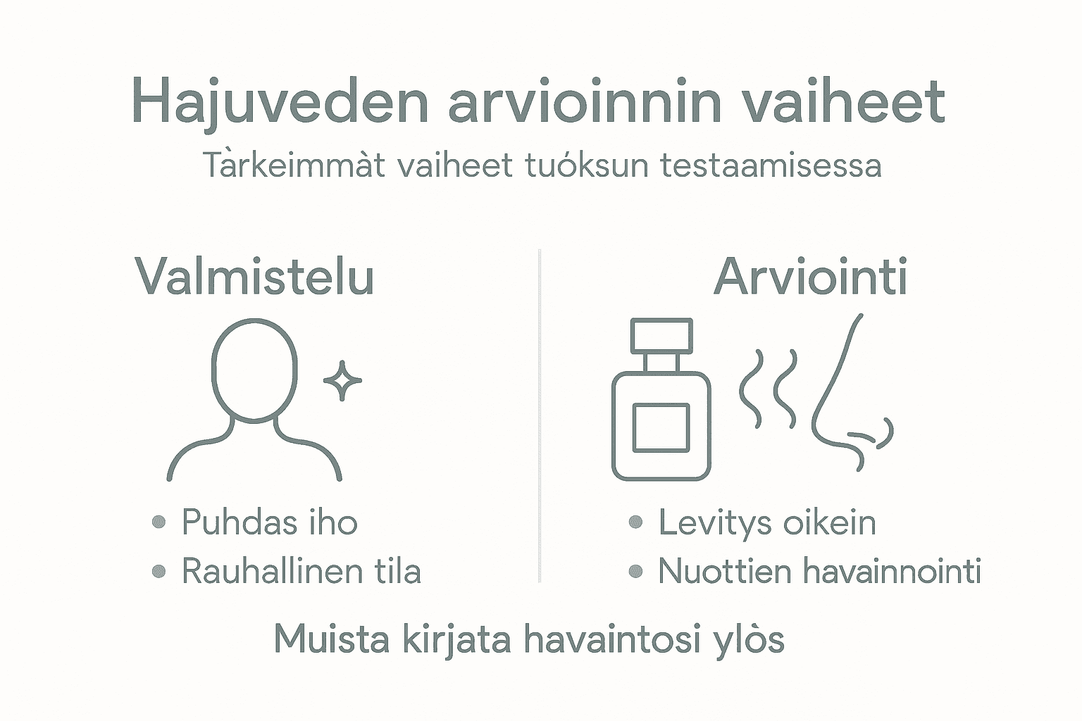 Infograafi: Hajuveden arvioinnin tärkeimmät vaiheet