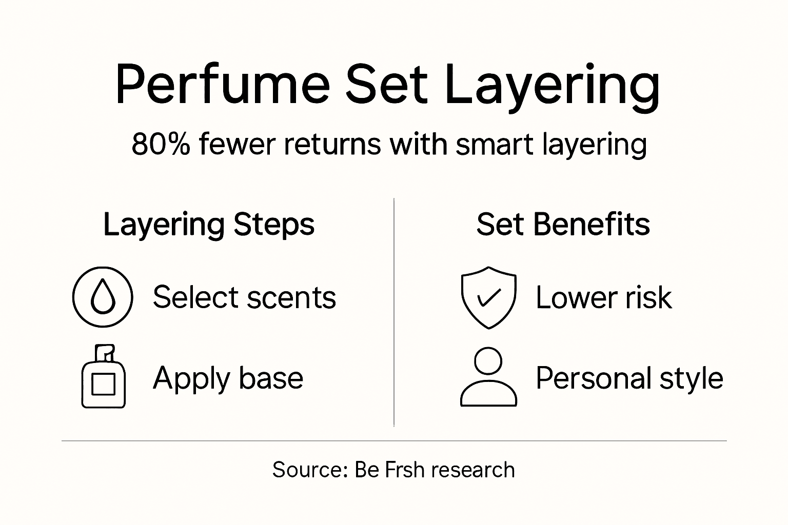 Infographic perfume layering reduces returns