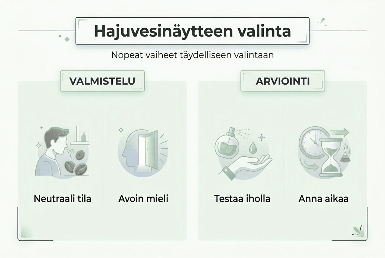 Helppo opas oikean hajuvesinäytteen valintaan
