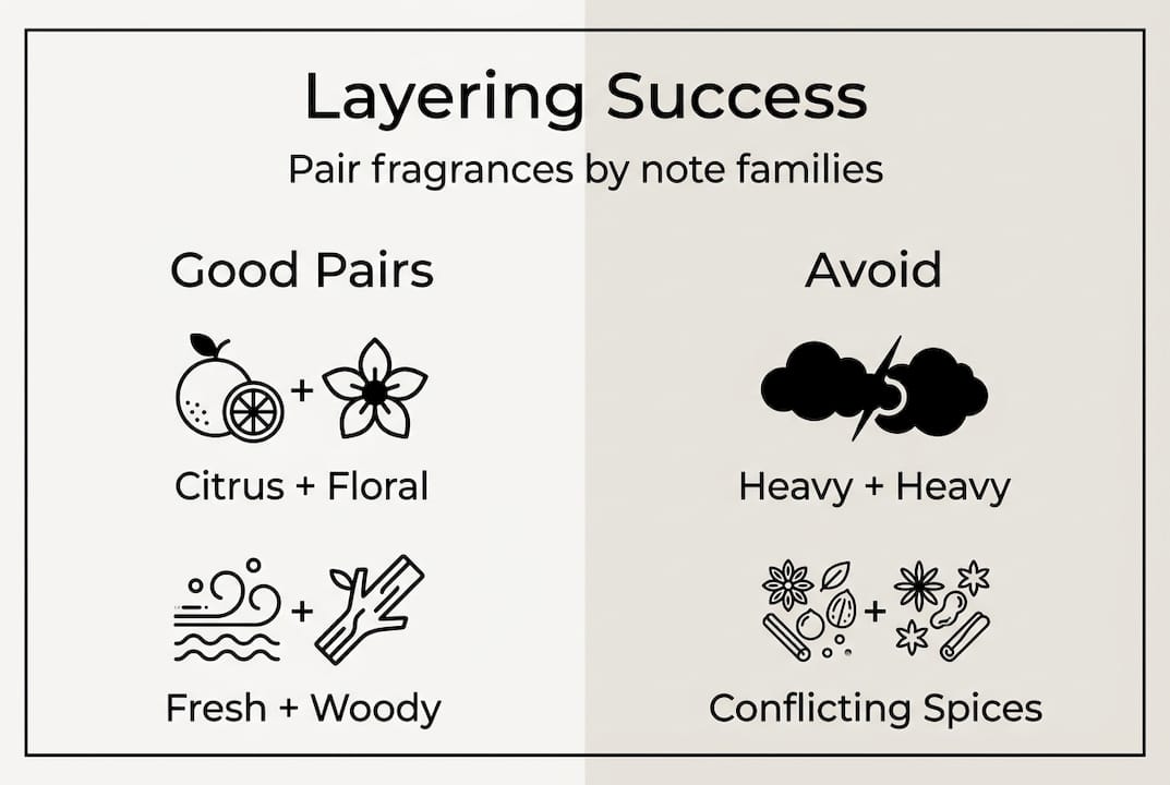 Infographic showing fragrance pairing basics