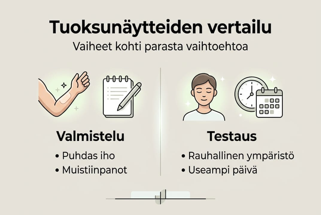 Infografiikka: Näin vertailet tuoksunäytteitä vaihe vaiheelta