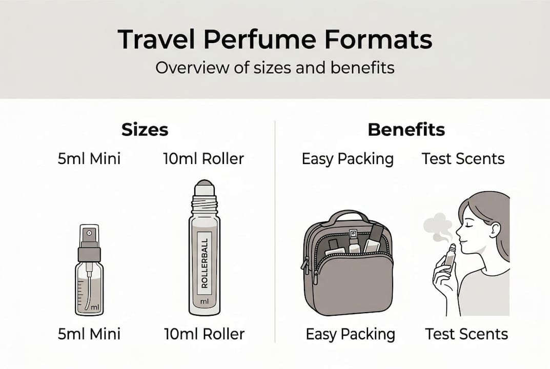Infographic overview travel perfume types