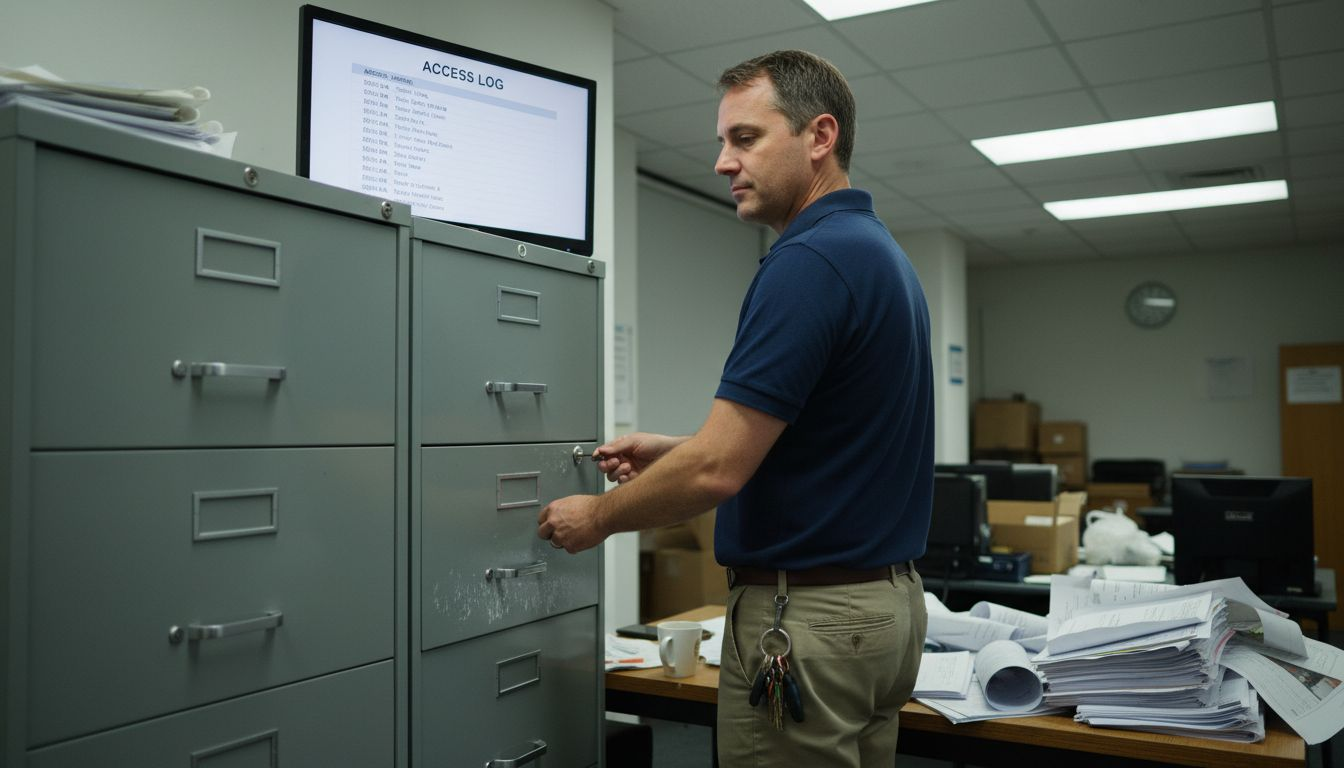 Staff handling secure data access controls