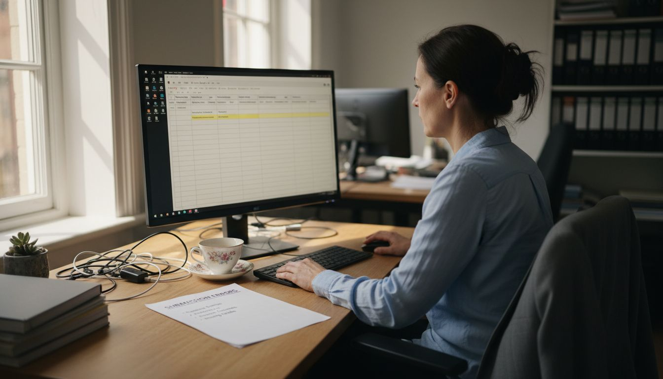 Manager checks AI guest data error fields