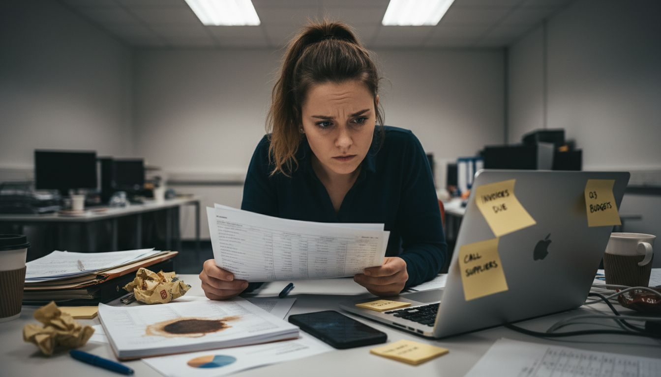 Administrator struggling with manual data entry