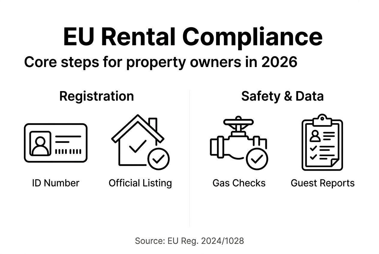 Infographic on EU property rental compliance steps
