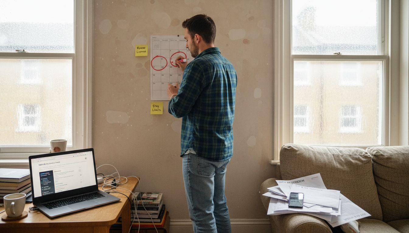 Marking city rental limit deadlines in apartment