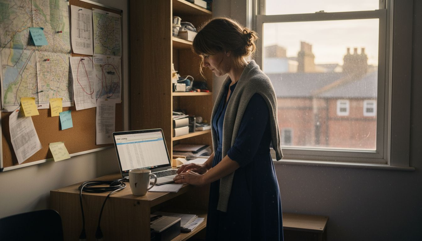 Manager reviewing OTA platform integration with PMS