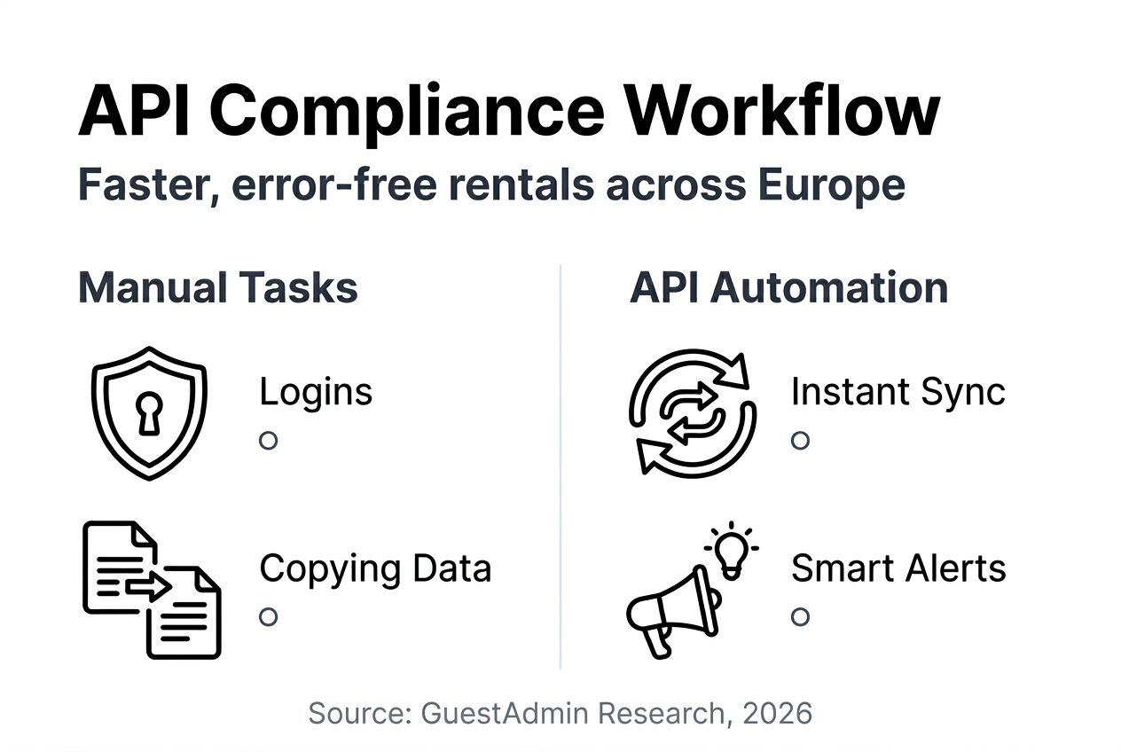 Infographic of API workflow for European rental compliance