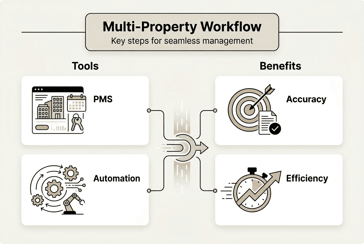 Infographic of streamlined property management workflow