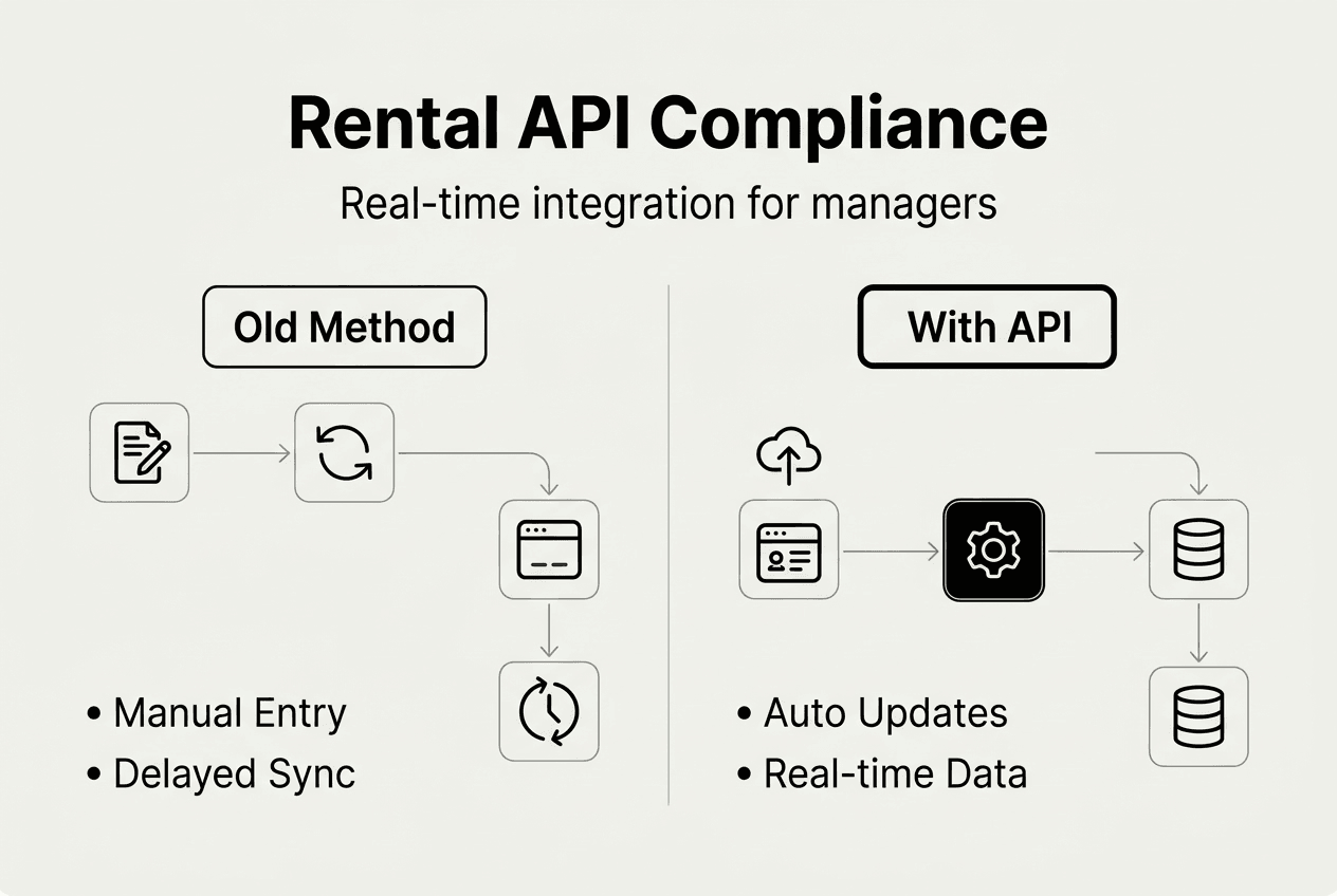 Infographic showing rental API compliance overview