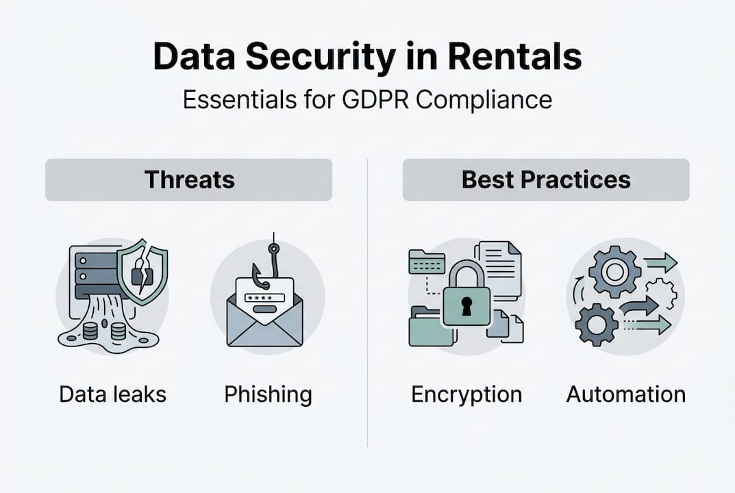Infographic outlining data security and compliance steps