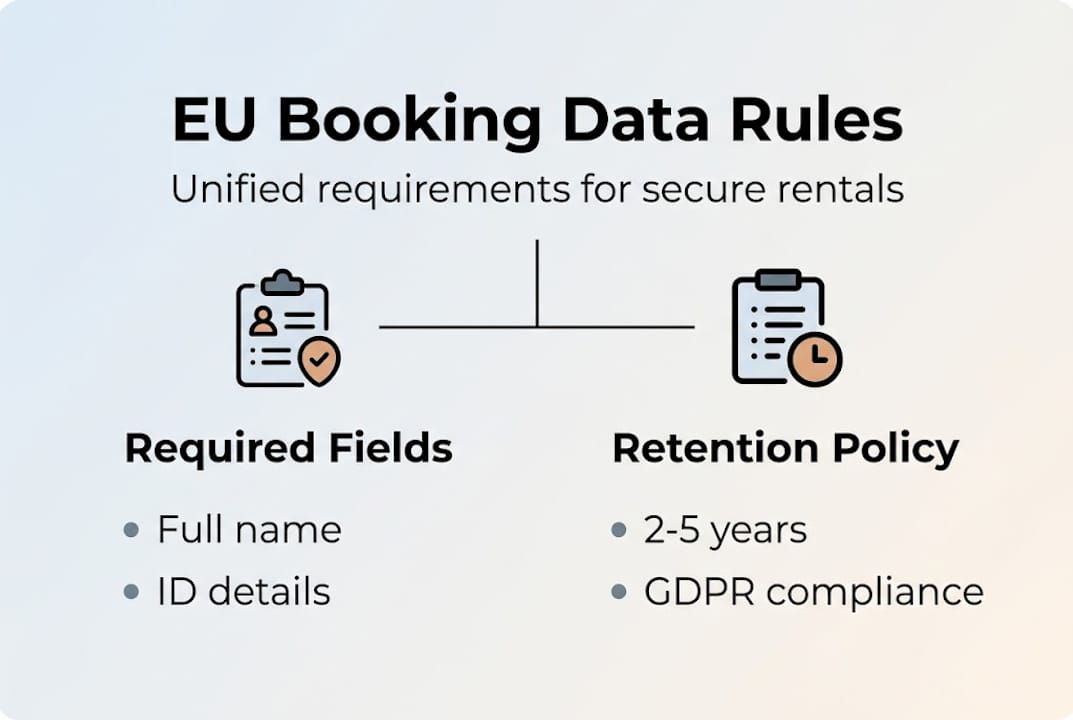Infographic explaining EU booking data rules