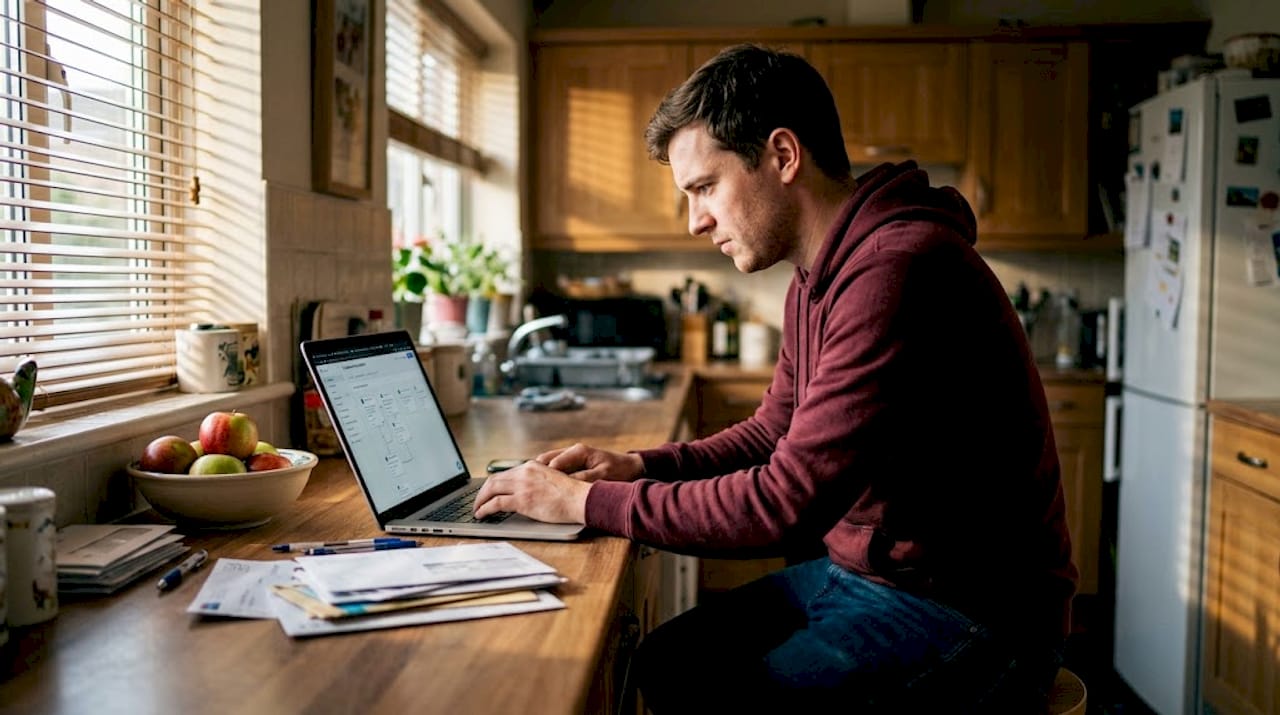 Manager setting up compliance automation workflow