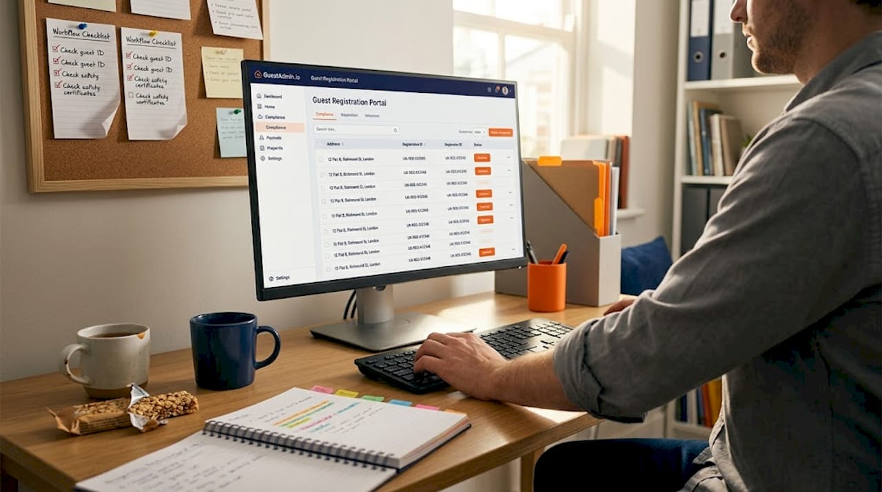 Entering rental data into compliance platform
