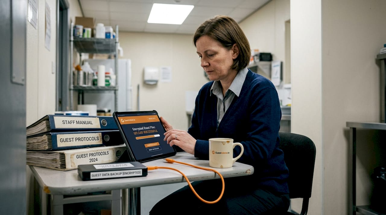 Supervisor uploads encrypted guest files