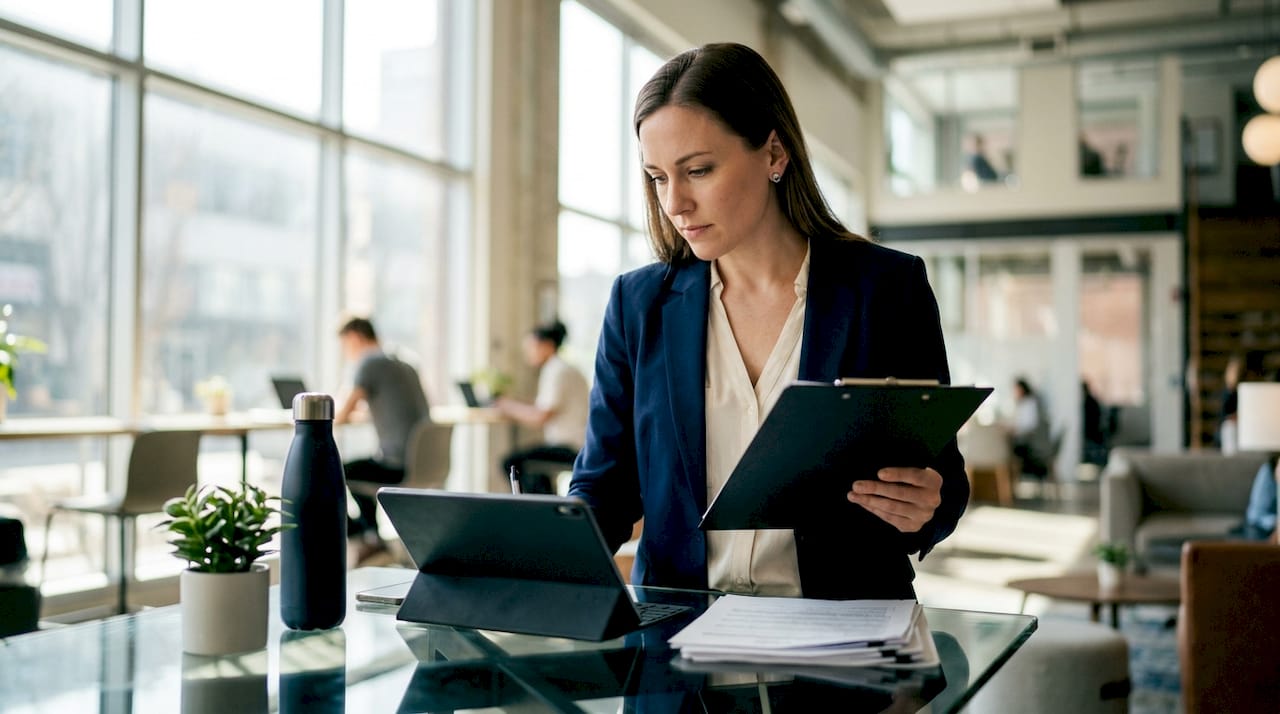 Property manager using automated compliance tablet