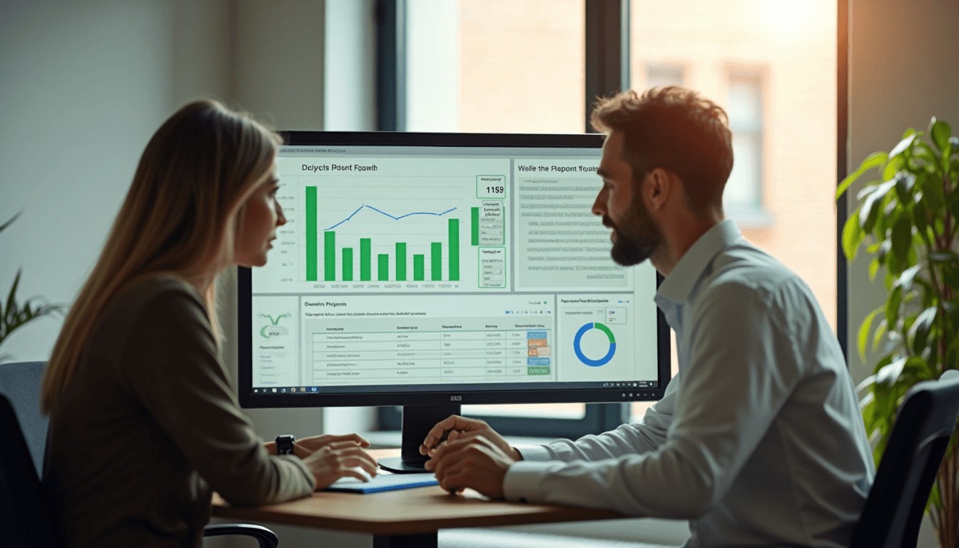 Owners review online presence dashboard with analytics
