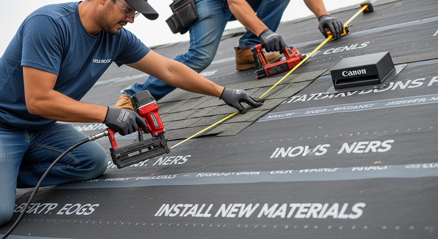 roof installation step shingle