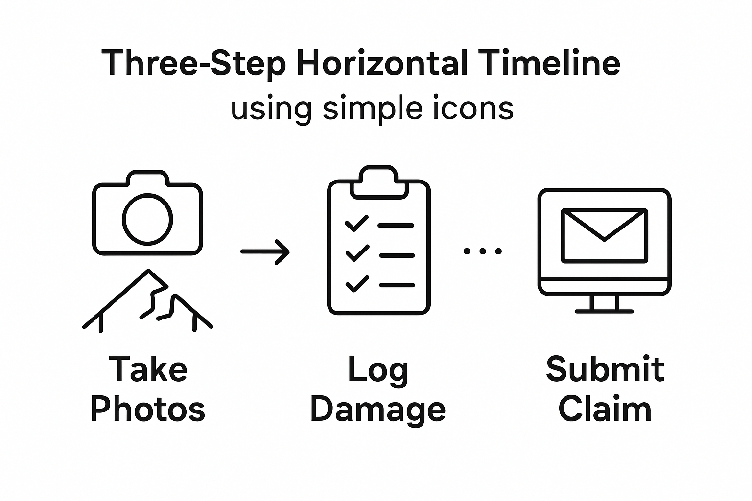 Simple 3-step roof insurance claim process timeline