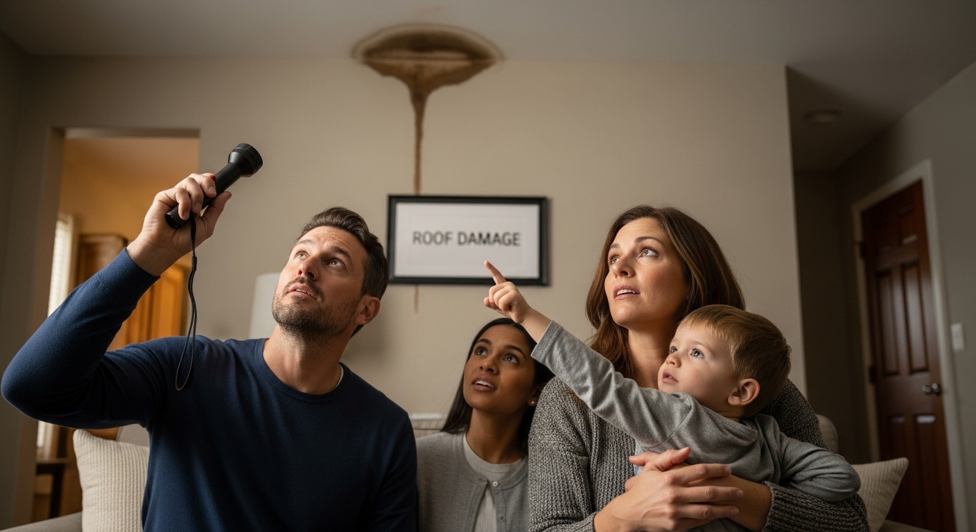 roof water damage family