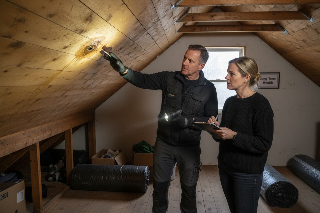 roof inspection attic damage