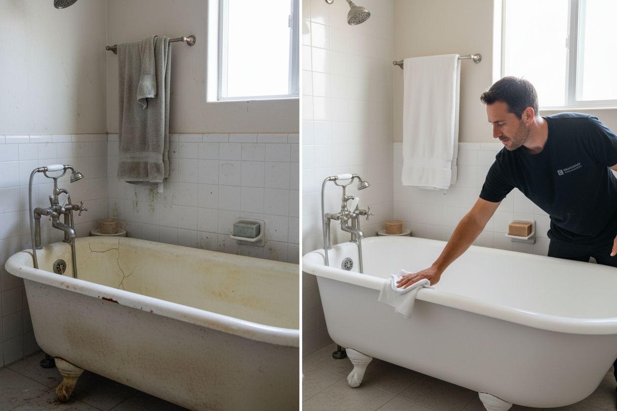 bathtub refinishing before after