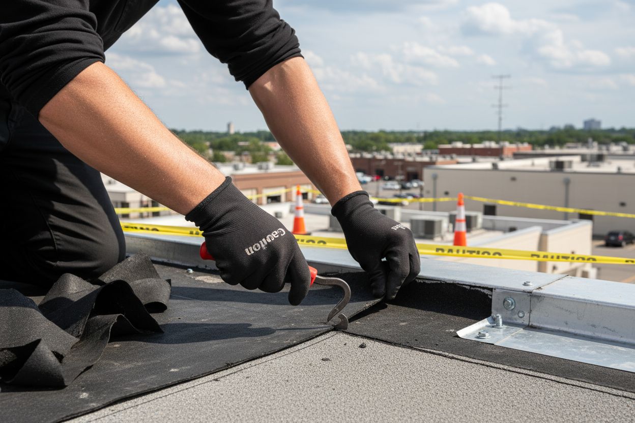 removing roofing materials