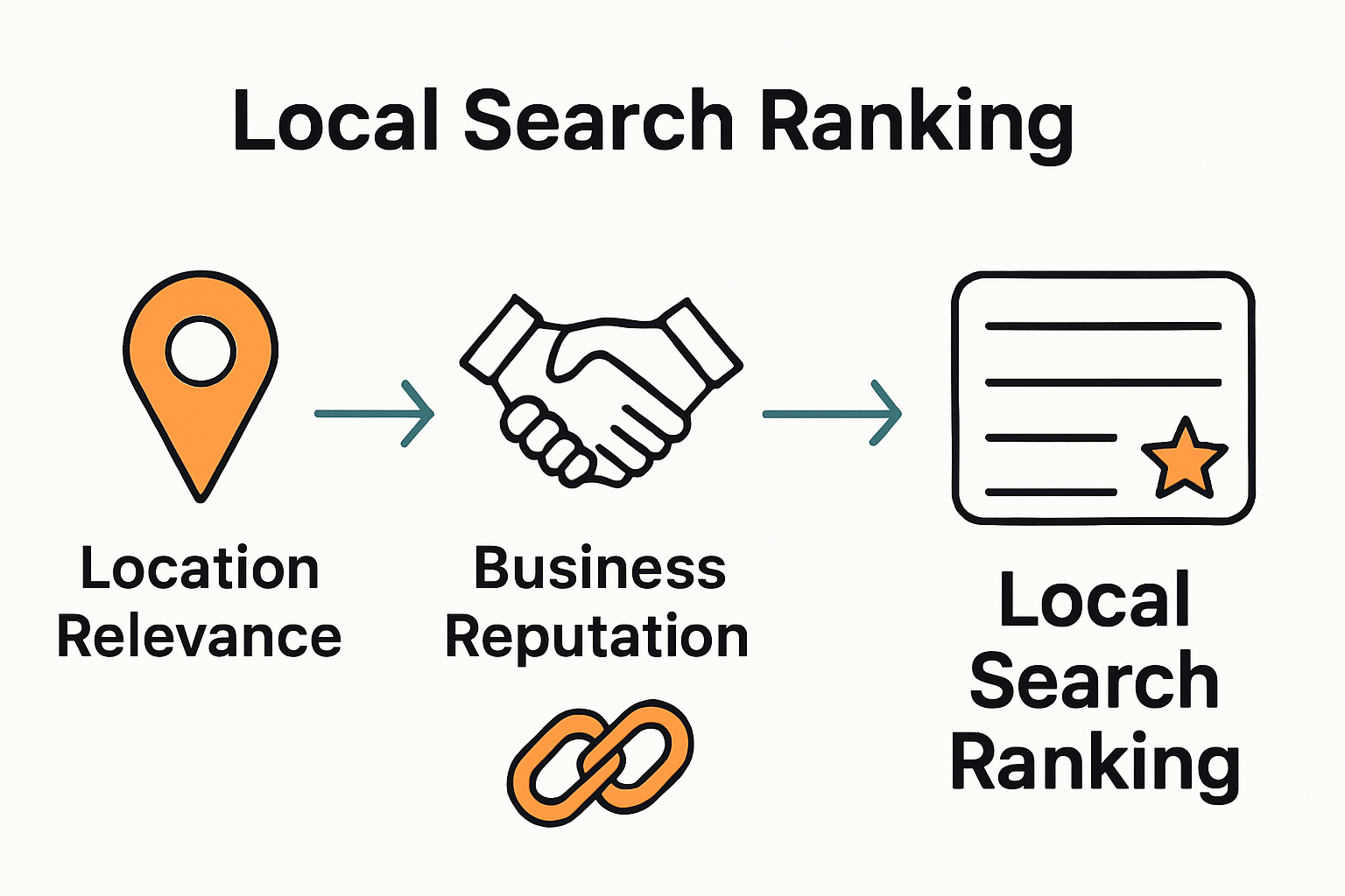 Infographic showing top local SEO ranking factors