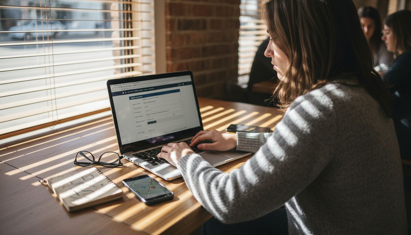 Business owner updating local listing details