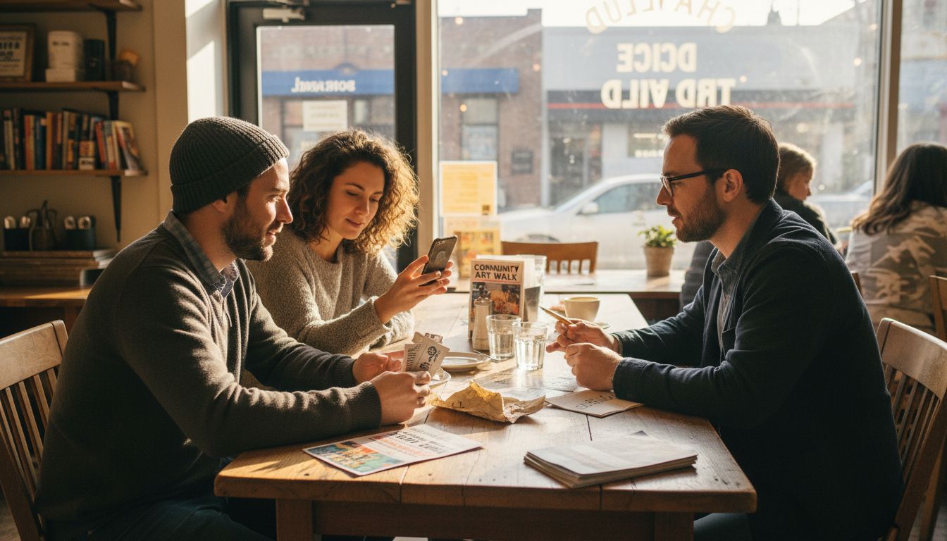 Business owners networking for local SEO