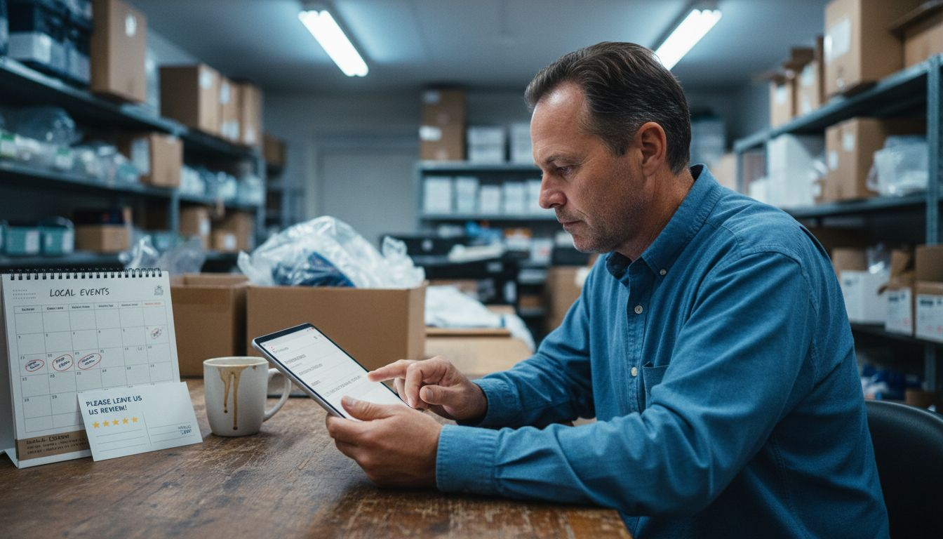 Manager optimizing Google Business Profile listing