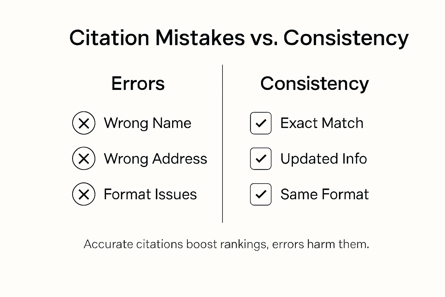 Infographic comparing citation errors and consistency