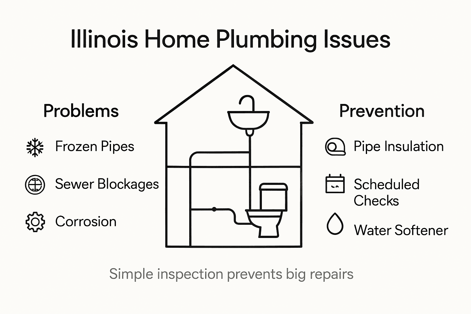 Infographic on Illinois plumbing issues and tips