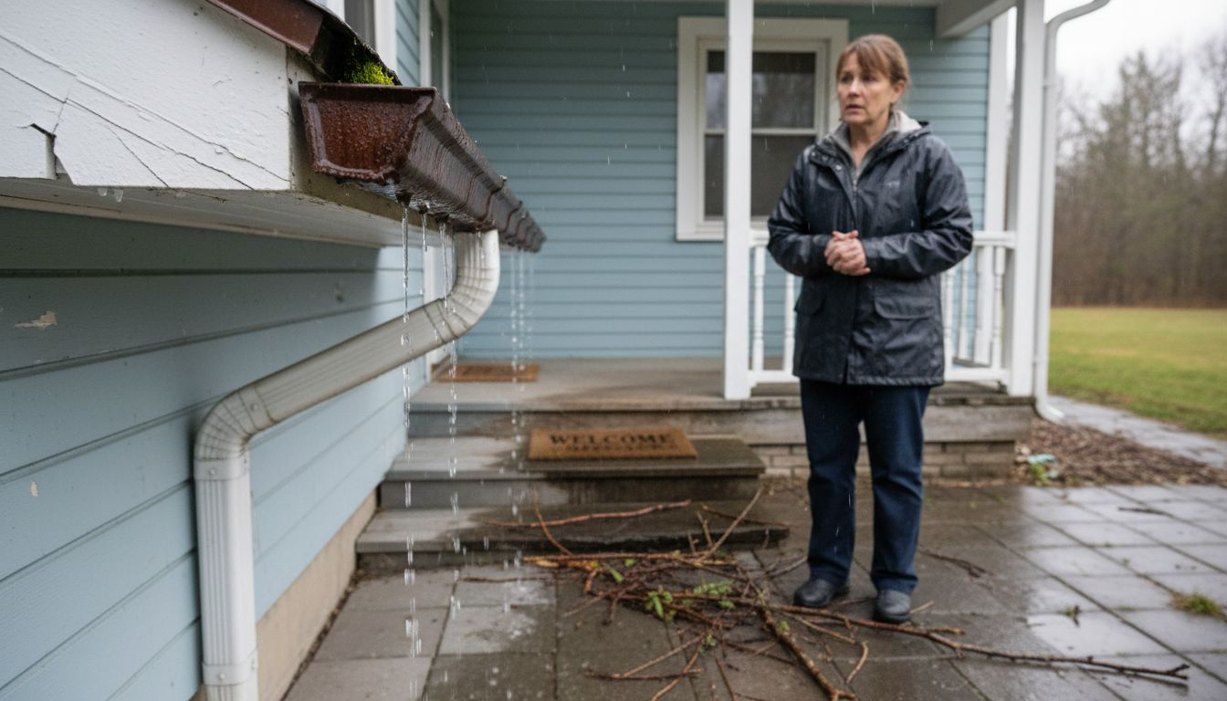 Leaking, rusted gutter causing roof issues