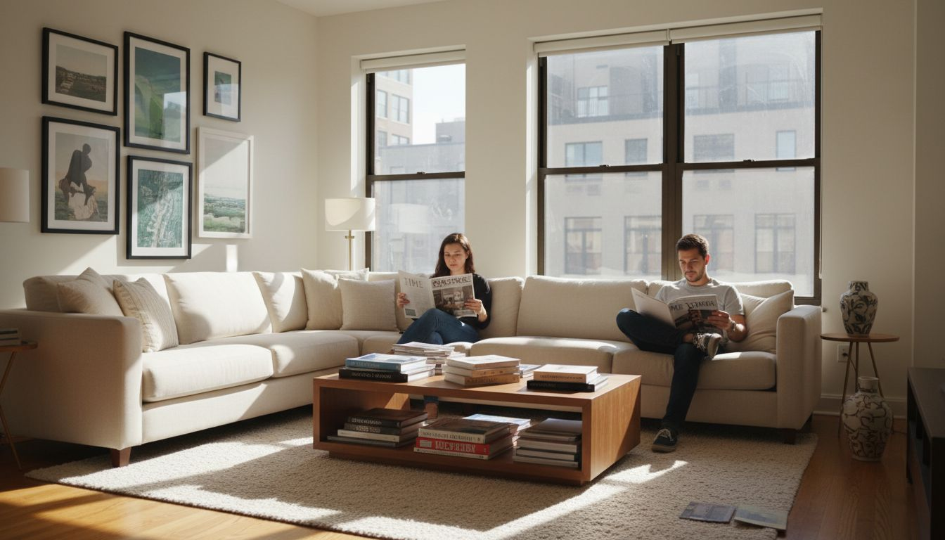 City living room showing balance and harmony