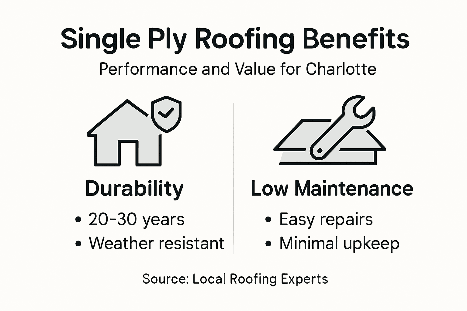 Infographic showing durability, maintenance benefits