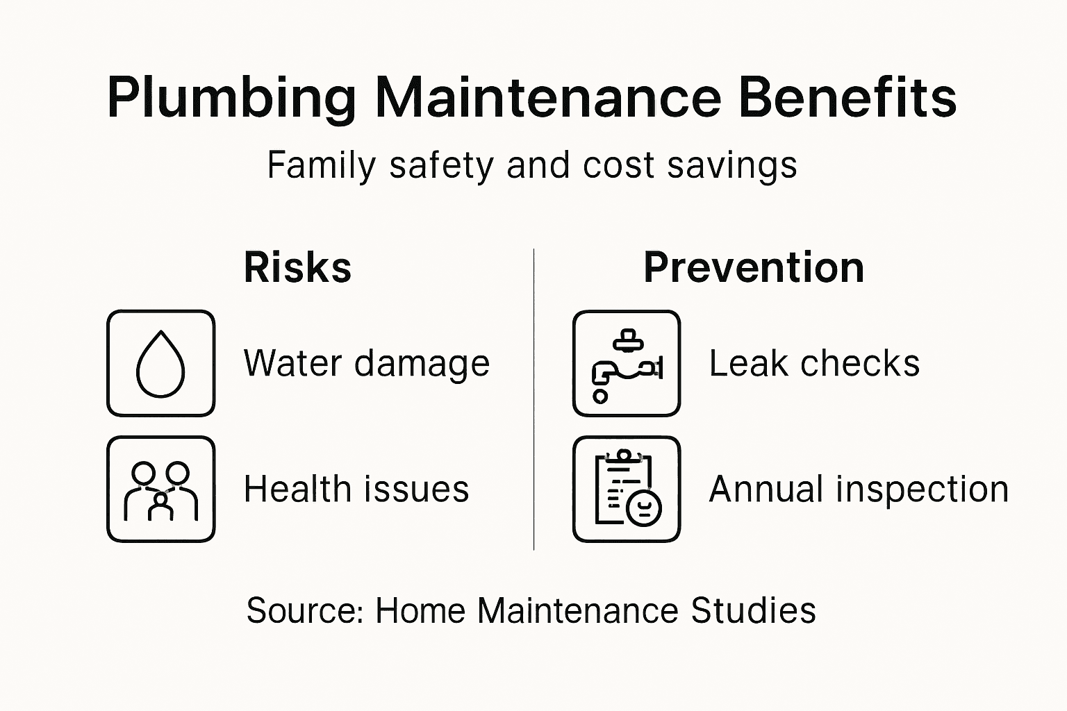 Infographic benefits of plumbing maintenance