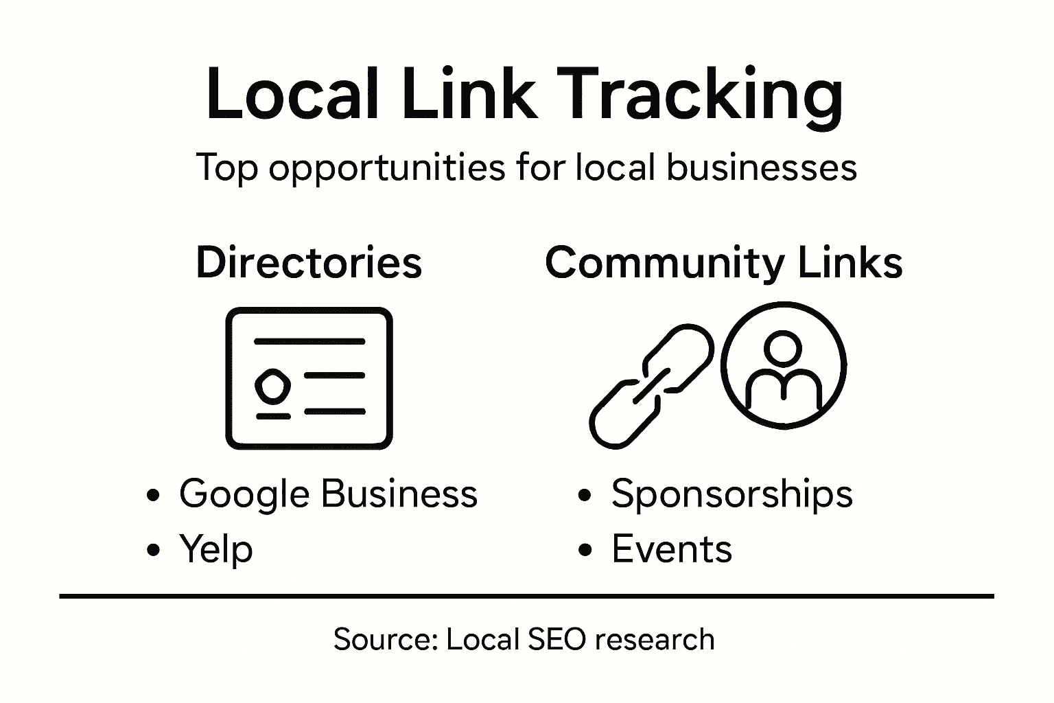 Infographic on local link tracking strategies