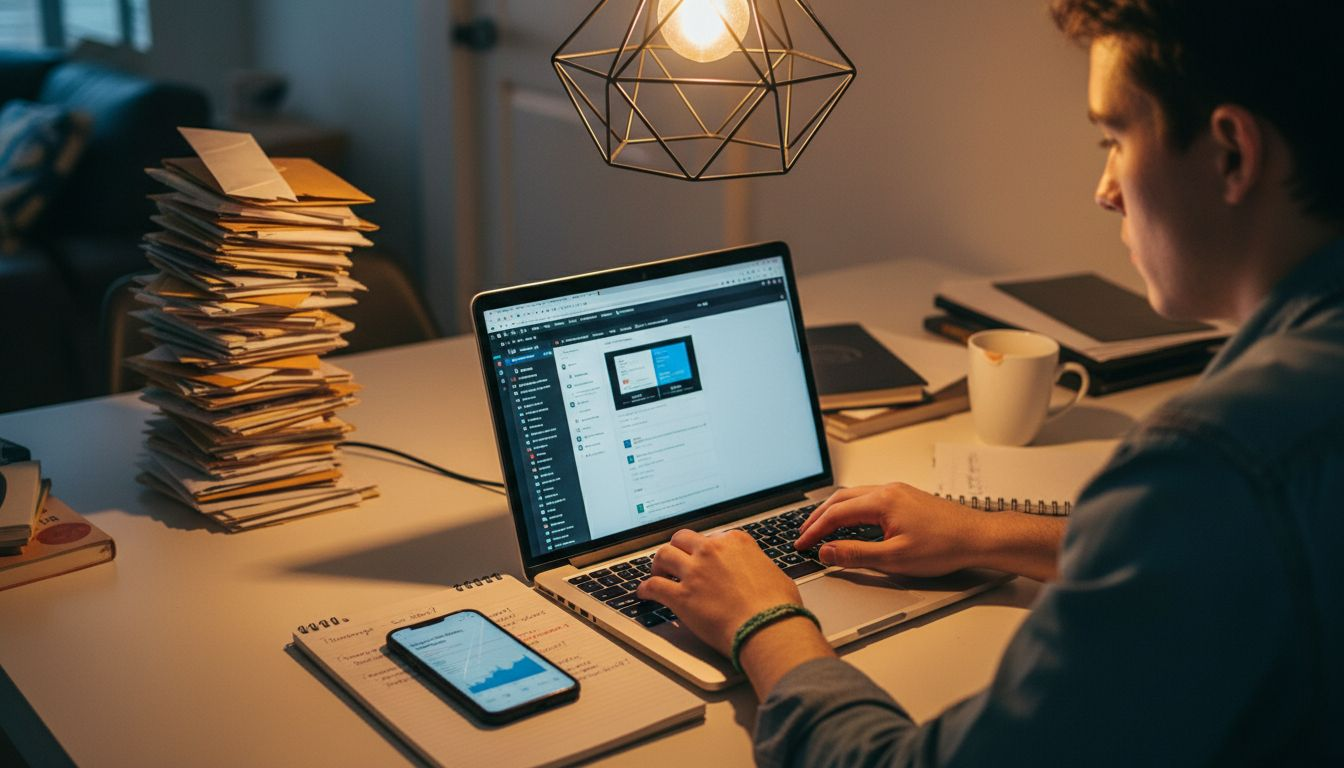 Designer updating website after user test feedback